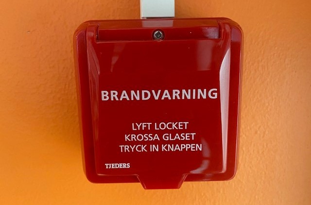 Anläggningsskötare brandlarm